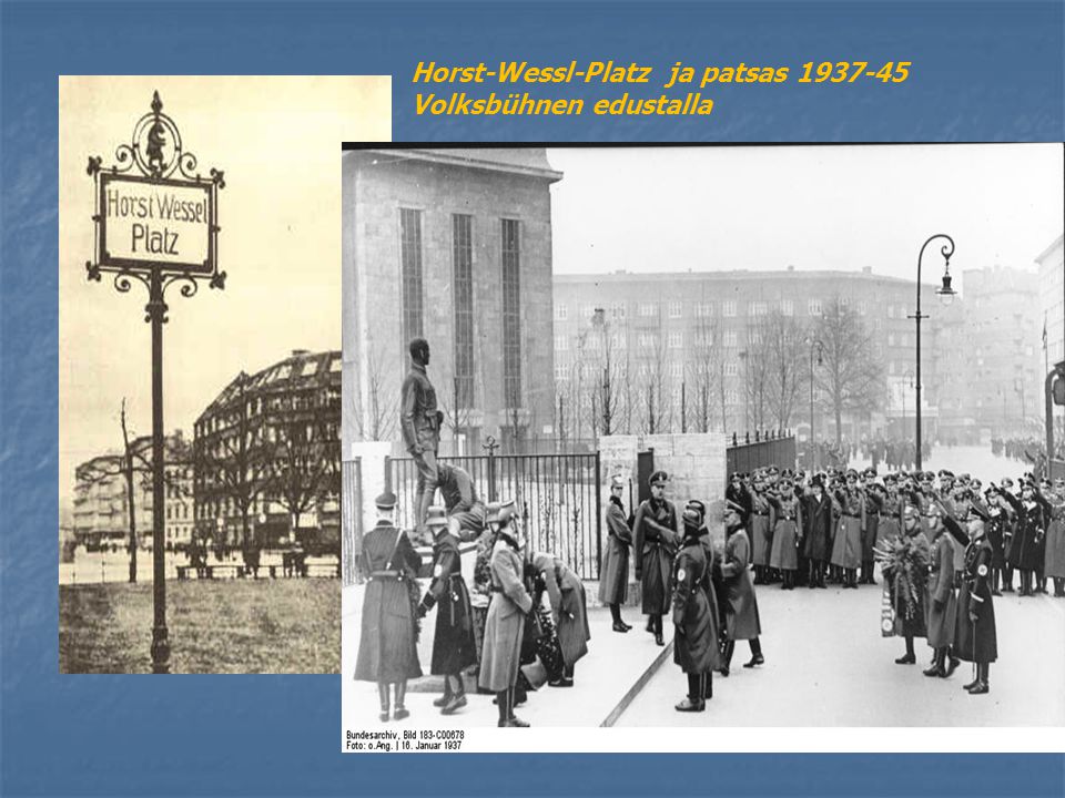 Horst-Wessl-Platz ja patsas Volksbühnen edustalla