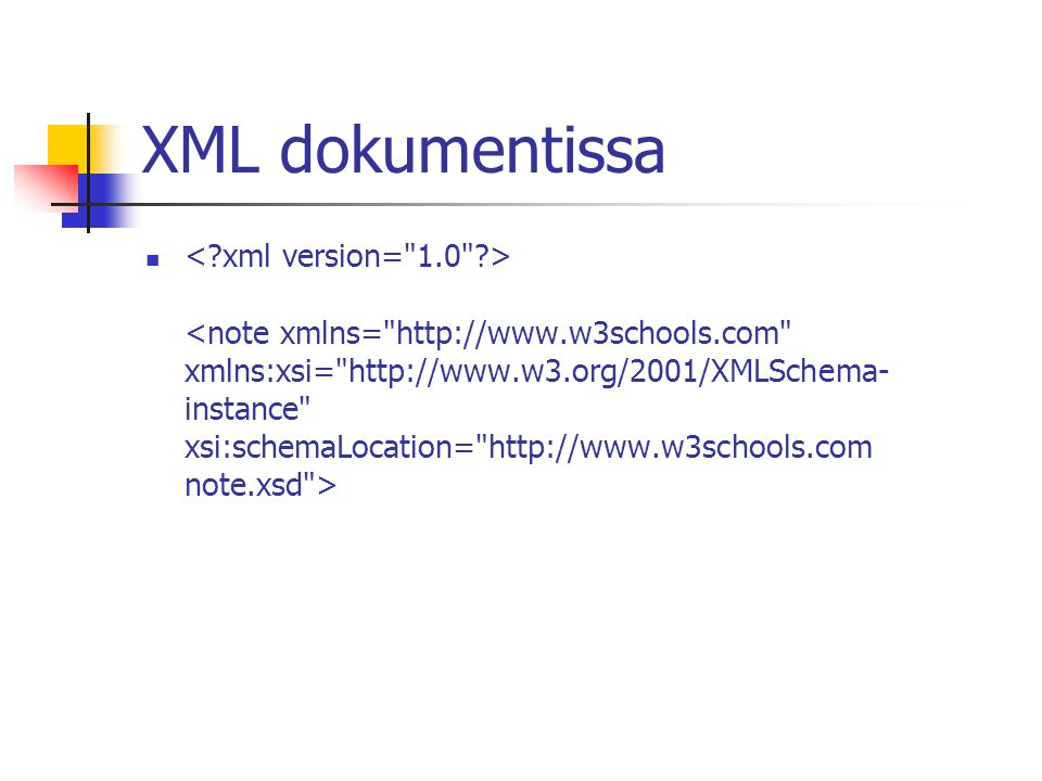 XML dokumentissa