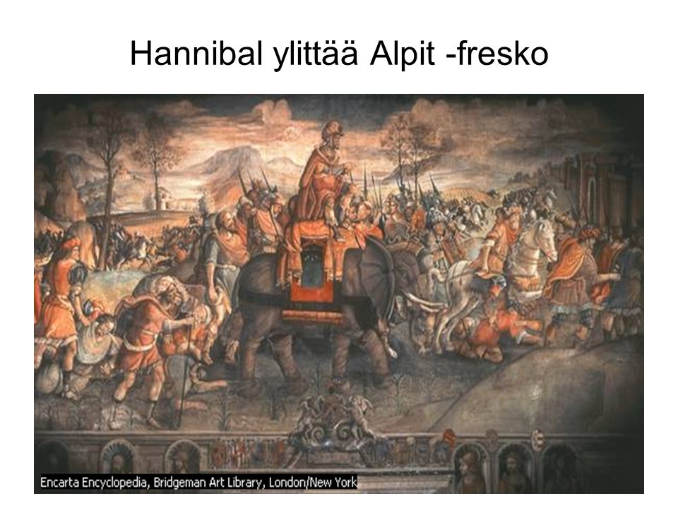 Hannibal ylittää Alpit -fresko