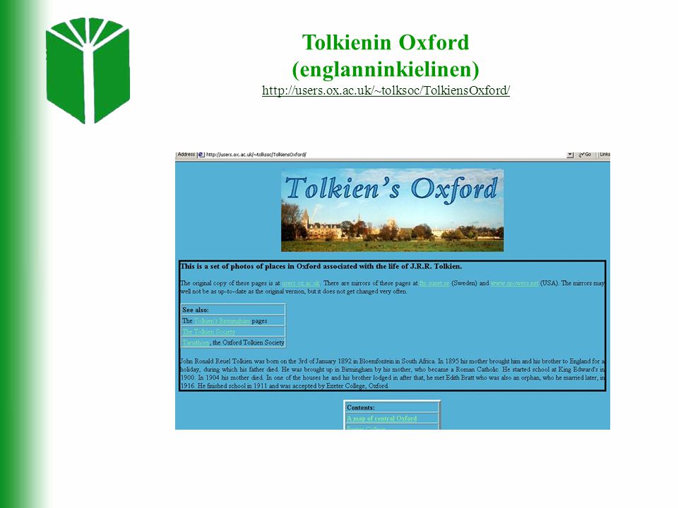 Tolkienin Oxford (englanninkielinen)