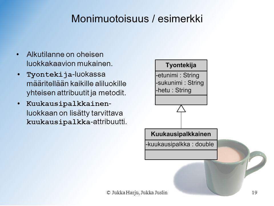 © Jukka Harju, Jukka Juslin19 •Alkutilanne on oheisen luokkakaavion mukainen.