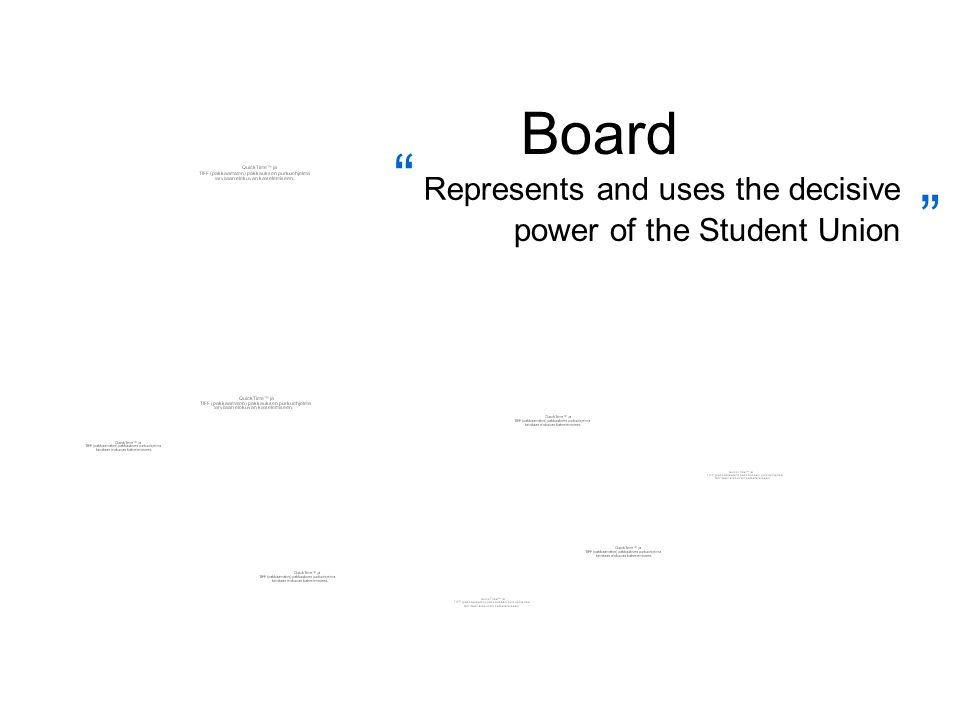 Board Represents and uses the decisive power of the Student Union