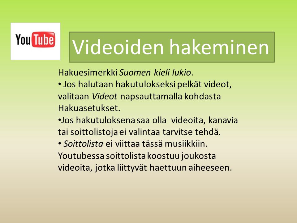 Hakuesimerkki Suomen kieli lukio.
