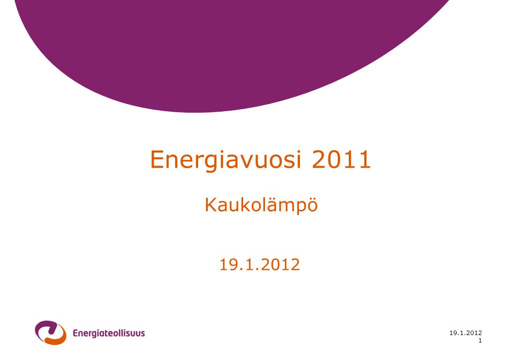 Energiavuosi 2011 Kaukolämpö