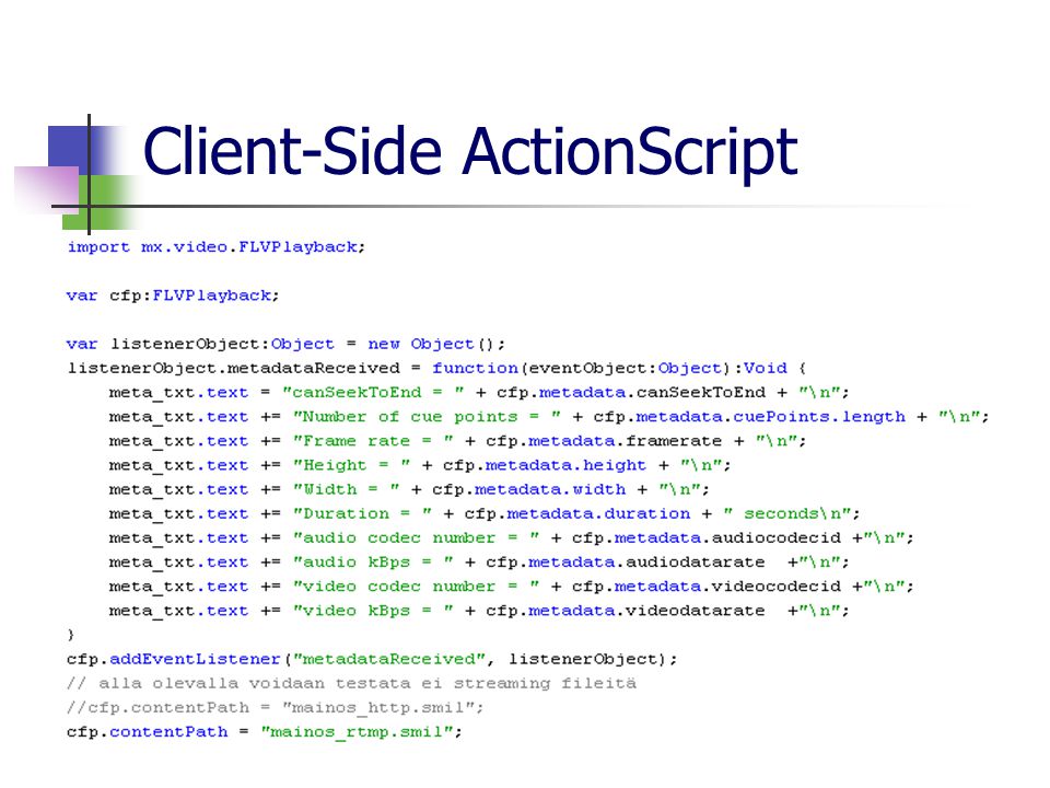Client-Side ActionScript