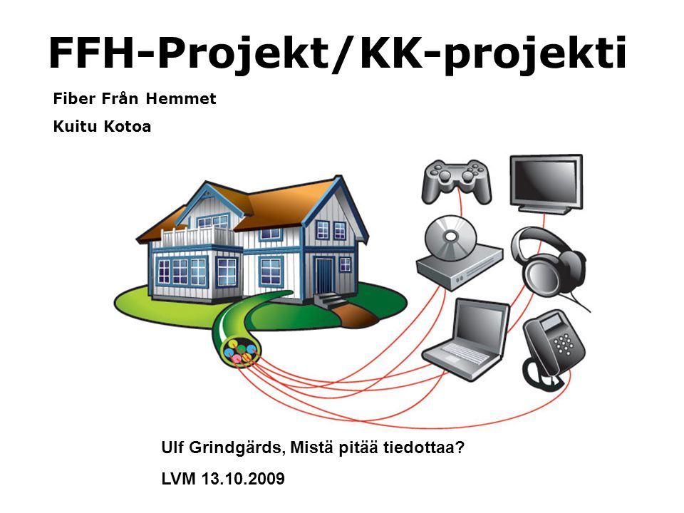 FFH-Projekt/KK-projekti Fiber Från Hemmet Kuitu Kotoa Ulf Grindgärds, Mistä pitää tiedottaa.