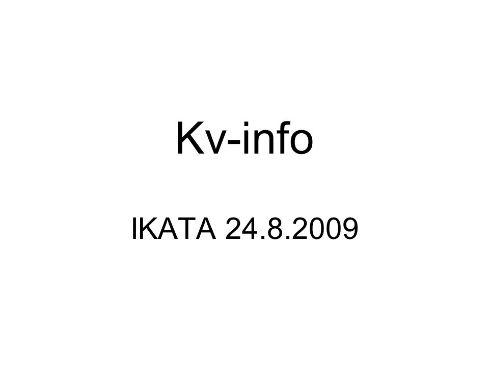 Kv-info IKATA
