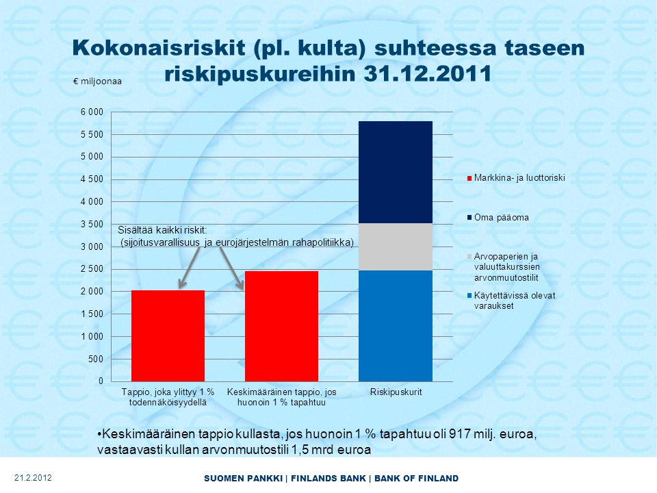 SUOMEN PANKKI | FINLANDS BANK | BANK OF FINLAND Kokonaisriskit (pl.