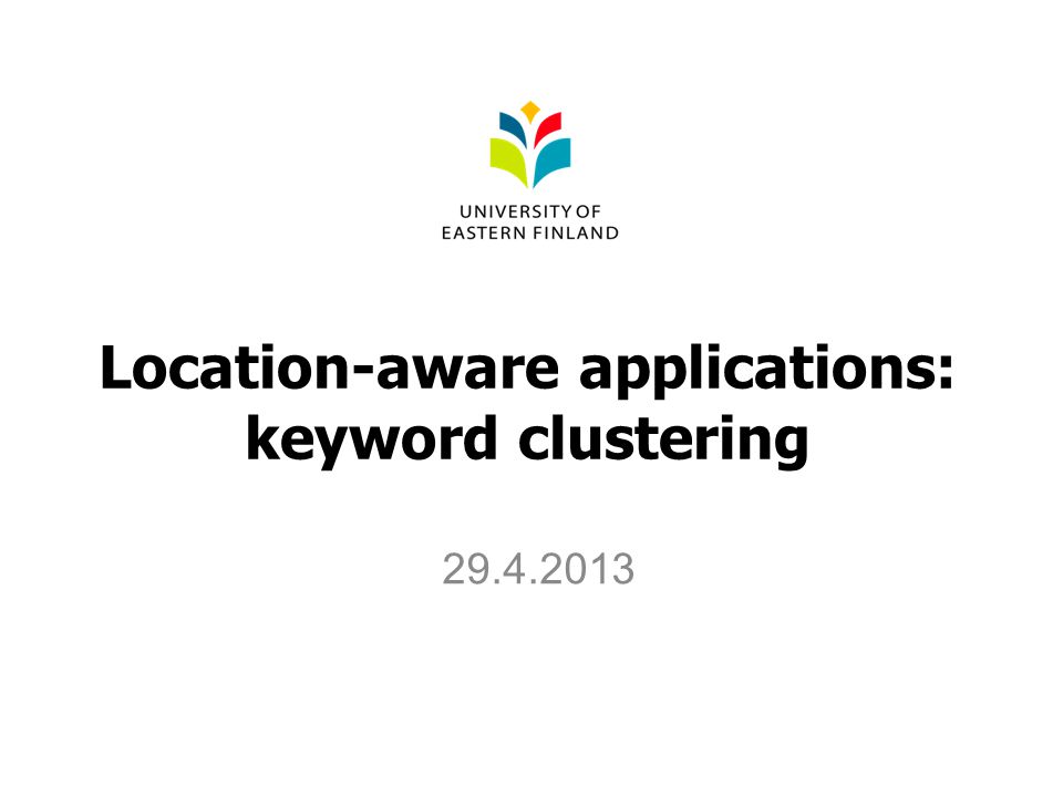 Location-aware applications: keyword clustering