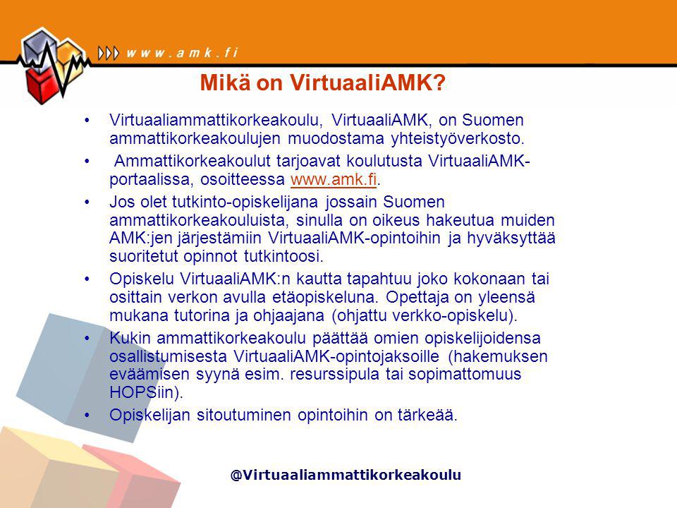 @Virtuaaliammattikorkeakoulu Mikä on VirtuaaliAMK.