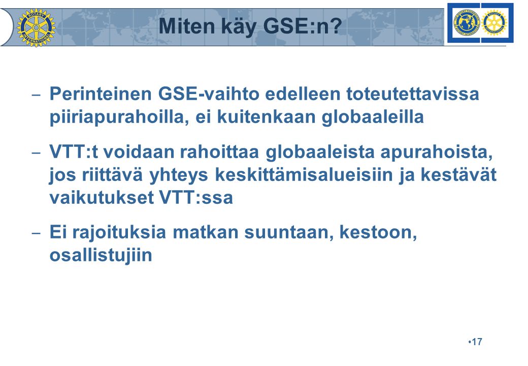 Miten käy GSE:n.