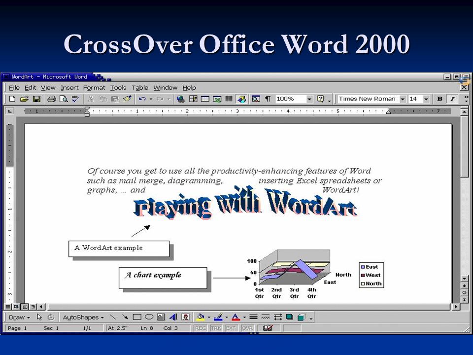CrossOver Office Word 2000