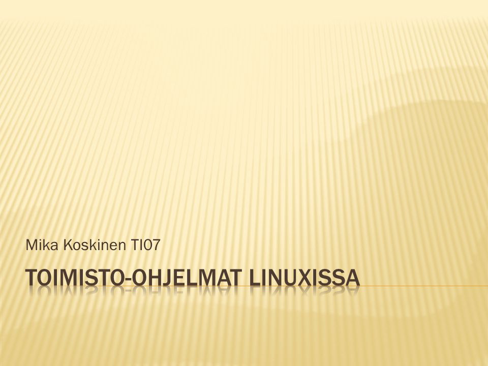 Mika Koskinen TI07