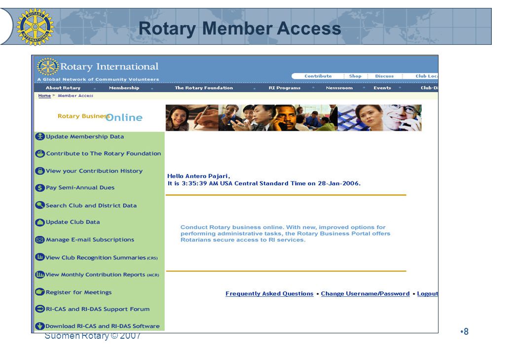Suomen Rotary © Rotary Member Access
