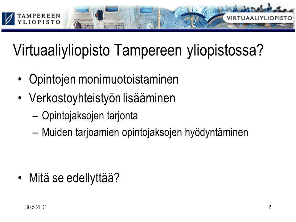 Virtuaaliyliopisto Tampereen yliopistossa.