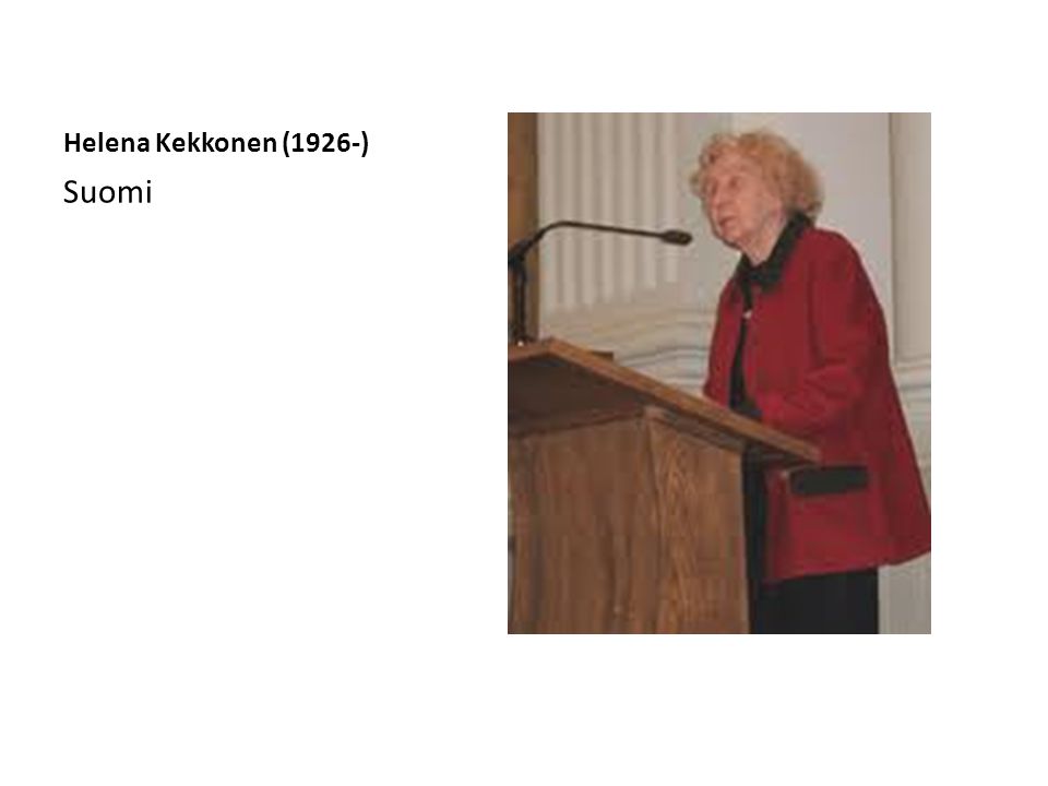 Helena Kekkonen (1926-) Suomi
