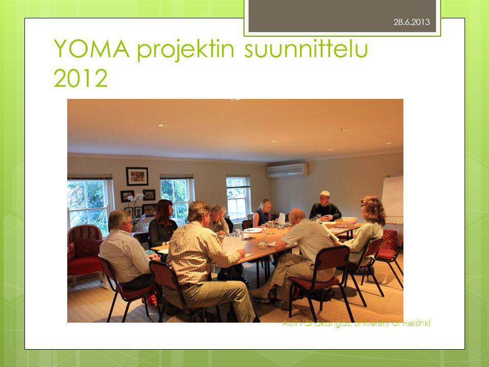Auli Vähäkangas, University of Helsinki YOMA projektin suunnittelu 2012