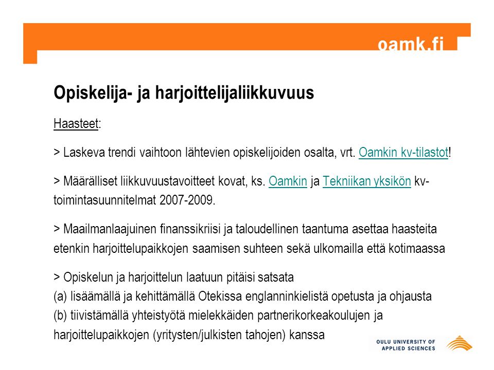 Kansainvälistyminen (Opettajat ja muu henkilökunta) Bastian Fähnrich ...