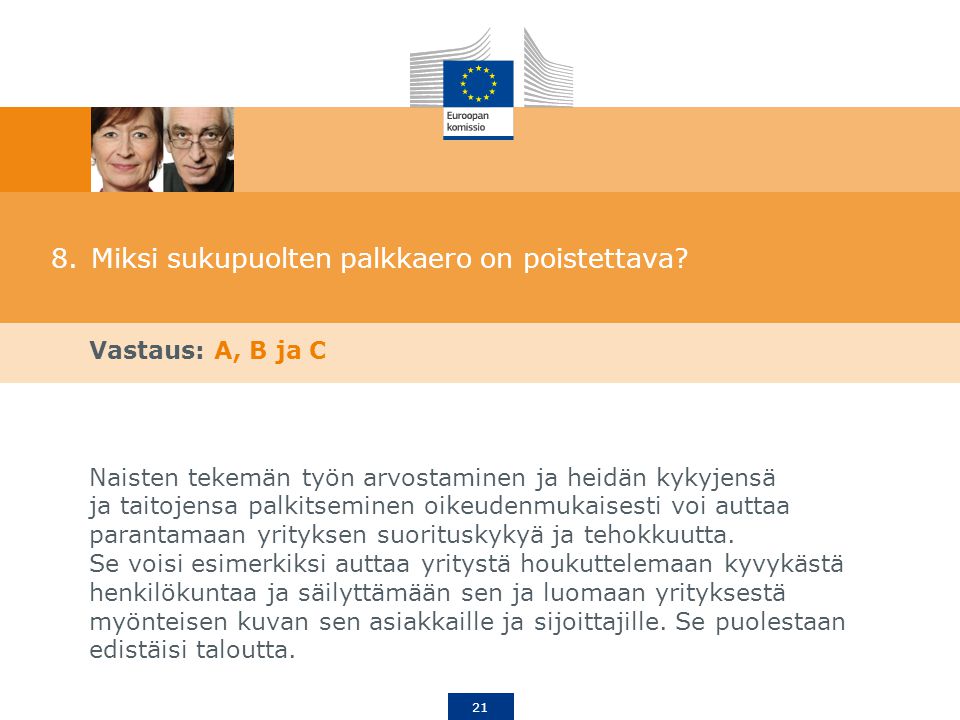 1 Tietovisa Sukupuolten Palkkaerosta Tervetuloa Sukupuolten Palkkaeroa ...