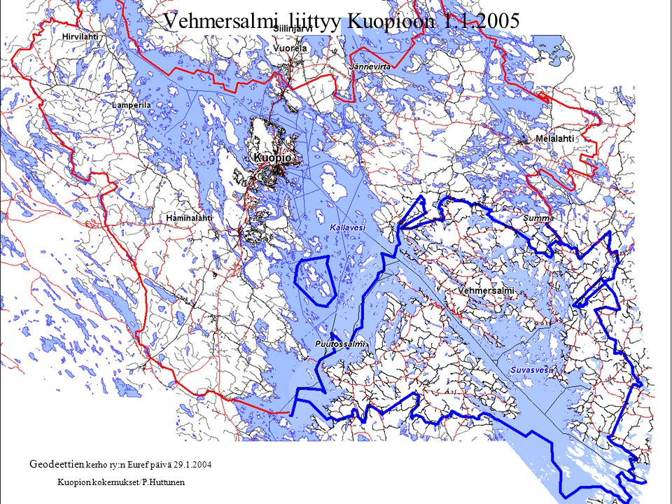 Kuopion sijainti Geodeettien kerho ry:n Euref päivä Kuopion  kokemukset/. - ppt lataa