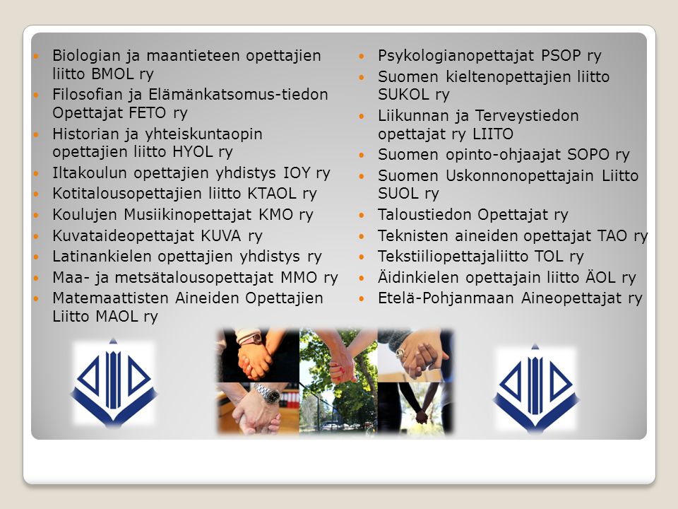 AINEOPETTAJALIITTO AOL ry. AOL tuo aineenopettajien näkökulman yhteisen  opettajuuden rakentamiseen AOL edistää edunvalvontaa AOL yhdistää  aineenopettajia. - ppt lataa