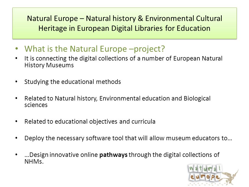 What is the Natural Europe –project.
