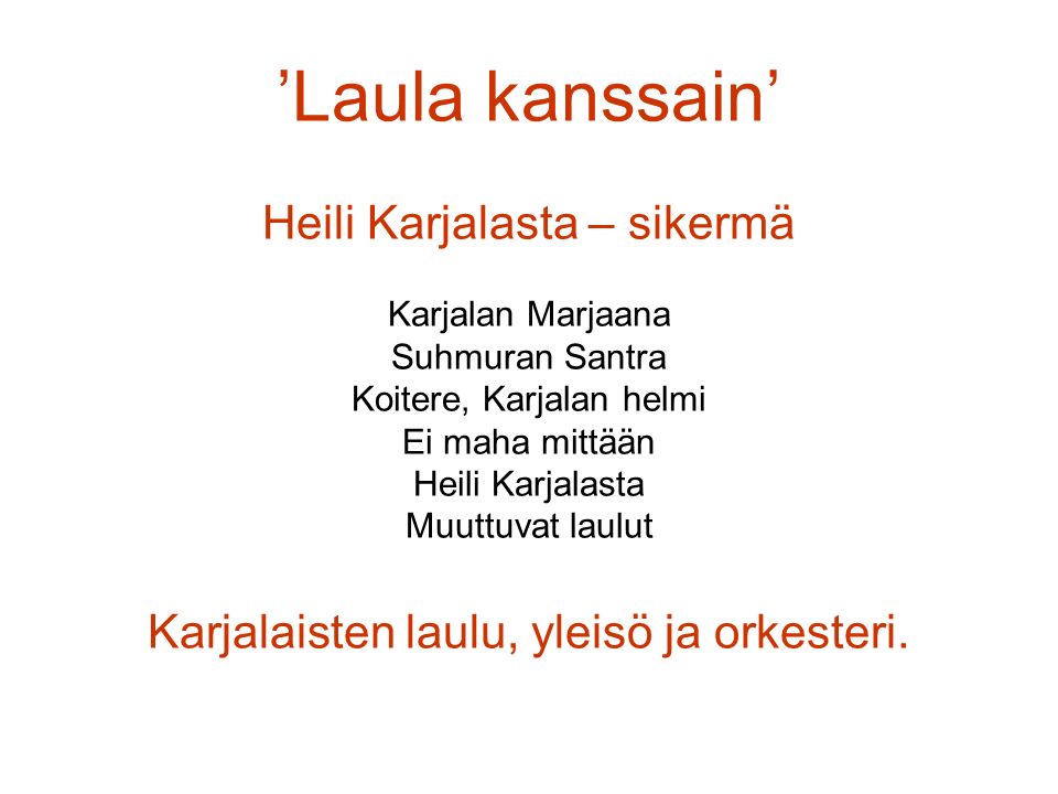 Sortavalan laulujuhlat v Laulajia 5000, yleisöä ppt lataa