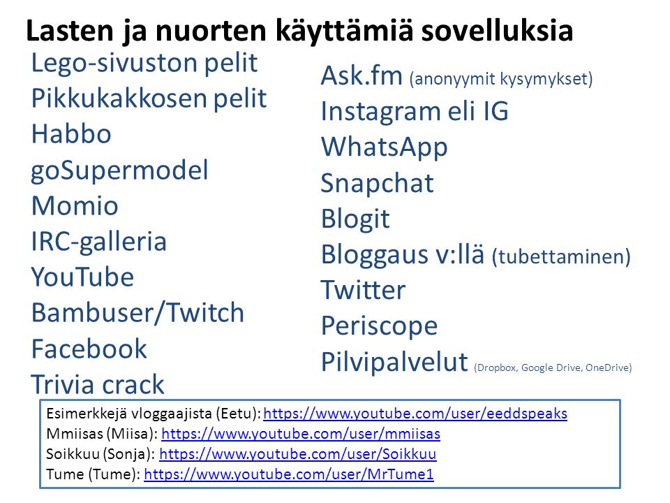 Lasten netin käyttö kasvattajan näkökulmasta – houkutukset ja vaarat  Vehmasmäen koulun vanhempainilta Anu Wulff Lapset käyttävät sosiaalista  mediaa. - ppt lataa