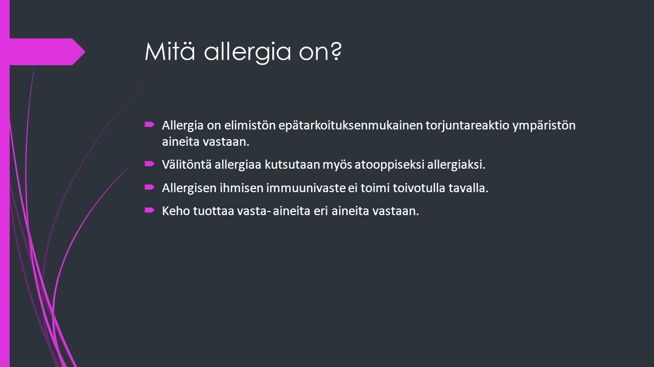 Mitä allergia on.