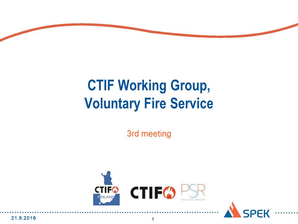 CTIF Working Group, Voluntary Fire Service 3rd meeting