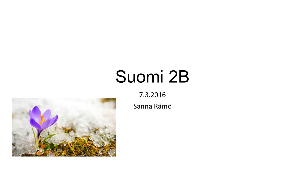 Suomi 2B Sanna Rämö
