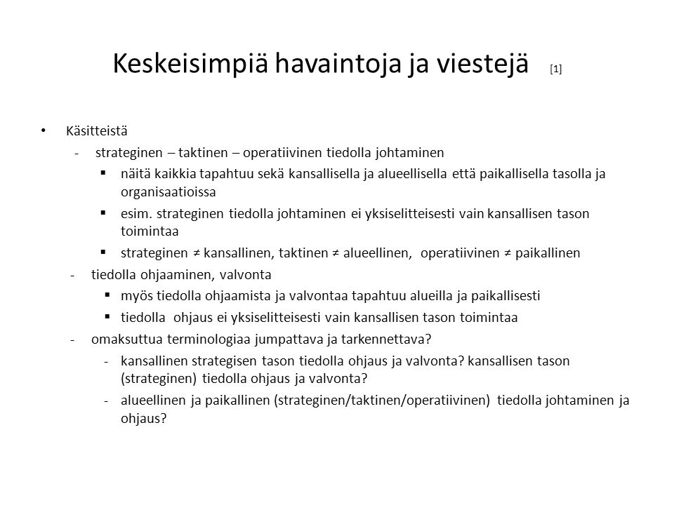 Yhteenvetoa Tiedolla Johtaminen, Ohjaus Ja Valvonta – Workshopista ...