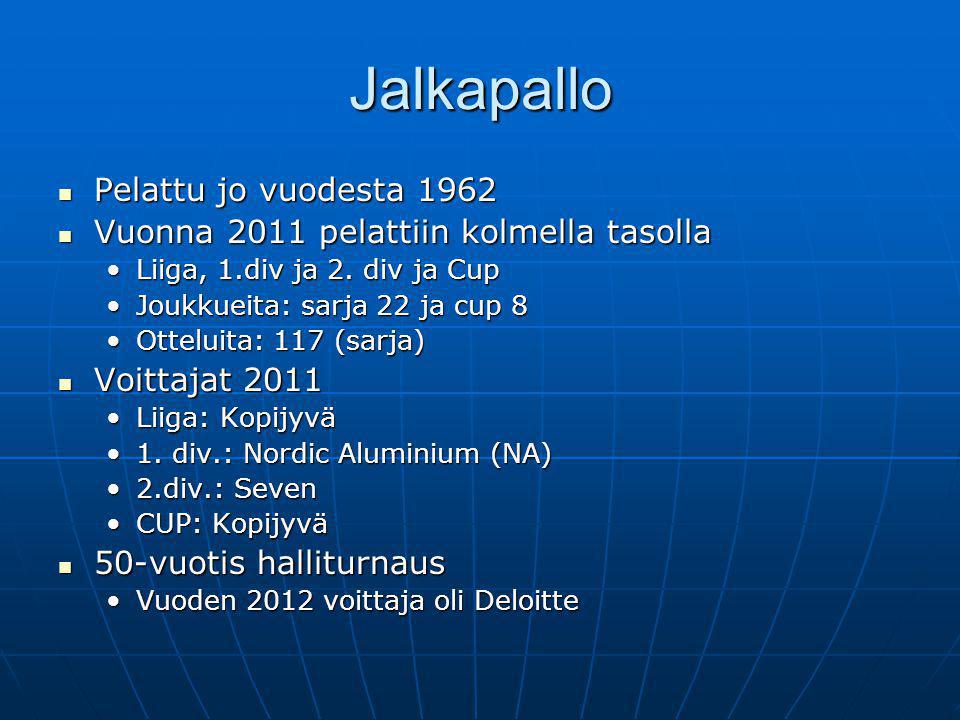 Kaukalopallo Vuoden 2012 kilpasarjan ja Cupin voittaja Espoon Liikuntatoimi