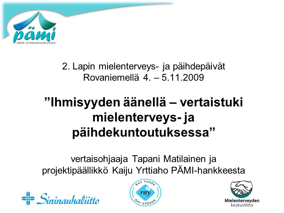 2. Lapin mielenterveys- ja päihdepäivät Rovaniemellä 4.