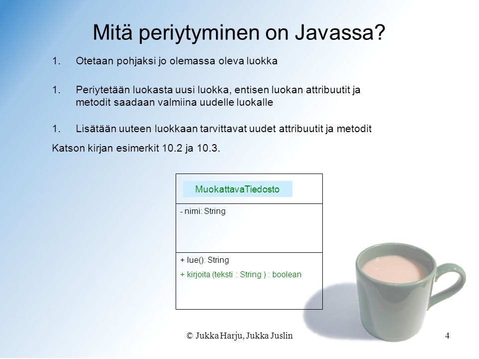 © Jukka Harju, Jukka Juslin4 Mitä periytyminen on Javassa.