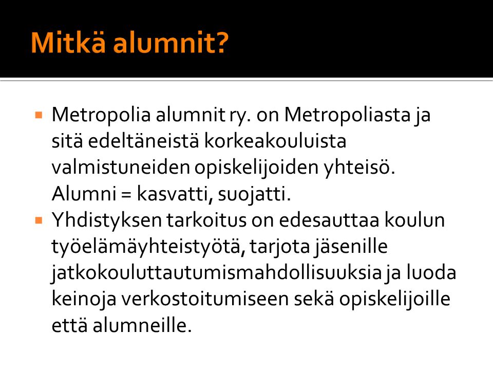  Metropolia alumnit ry.
