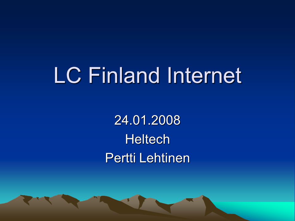 LC Finland Internet Heltech Pertti Lehtinen