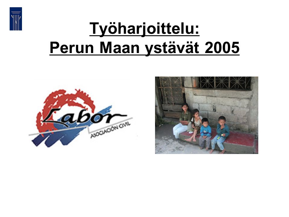 Työharjoittelu: Perun Maan ystävät 2005