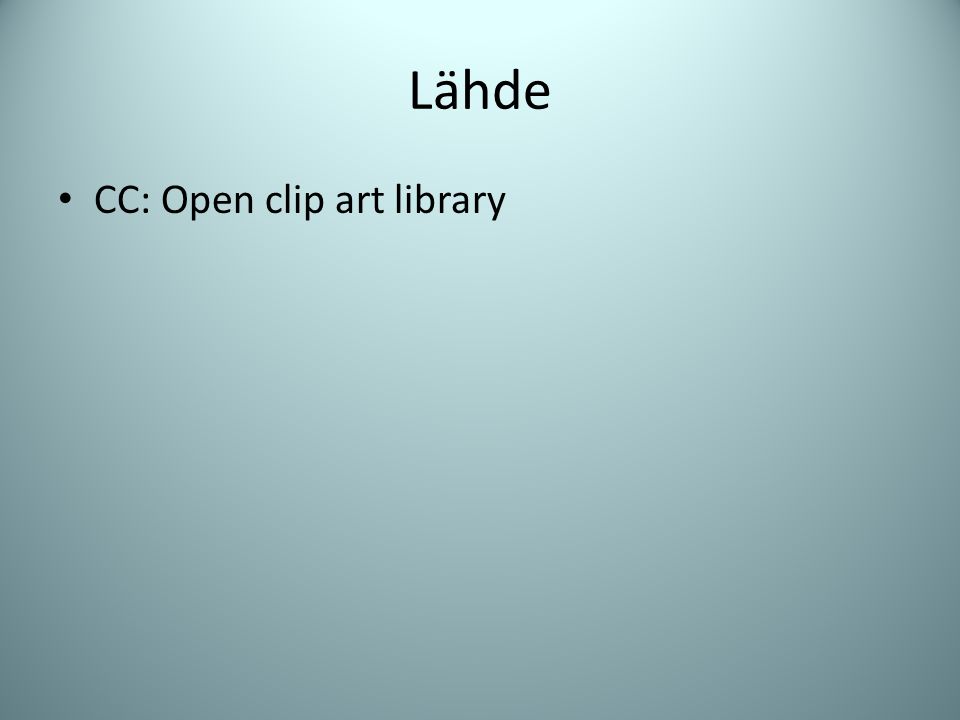 Lähde • CC: Open clip art library