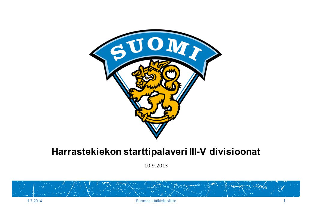 Harrastekiekon starttipalaveri III-V divisioonat Suomen Jääkiekkoliitto1