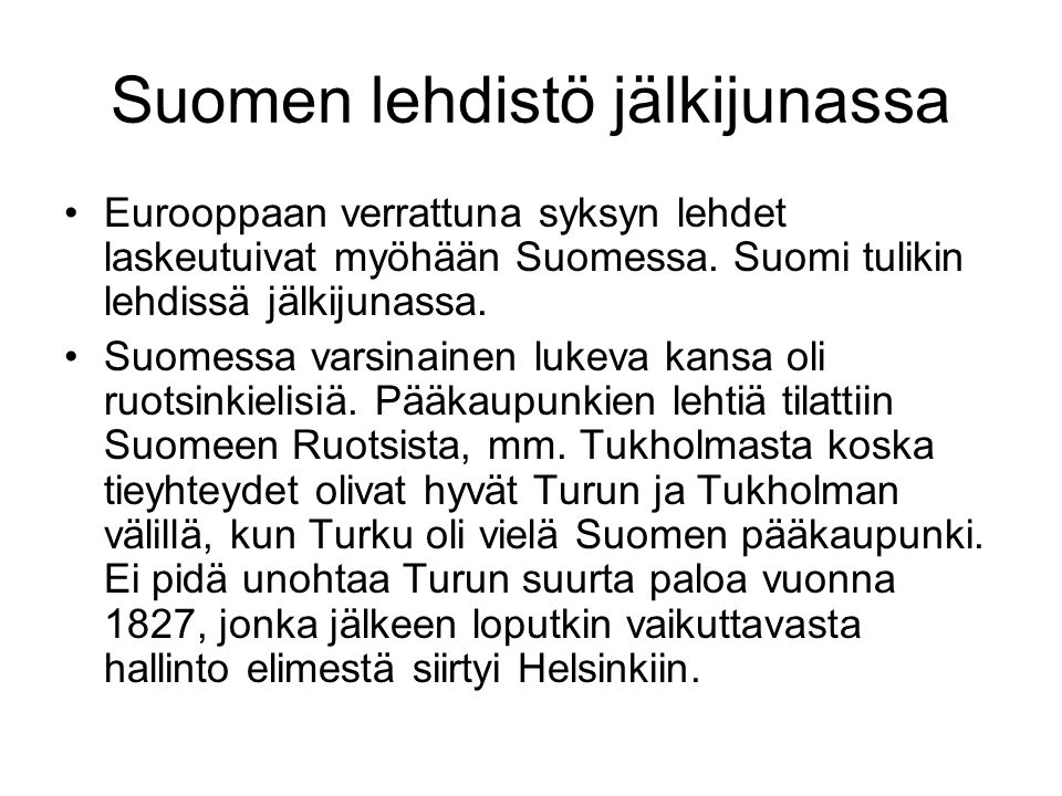 Suomen lehdistö jälkijunassa •Eurooppaan verrattuna syksyn lehdet laskeutuivat myöhään Suomessa.