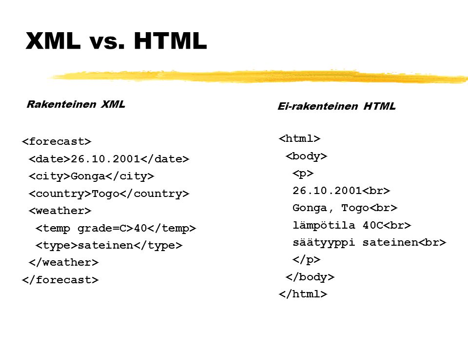 XML vs.