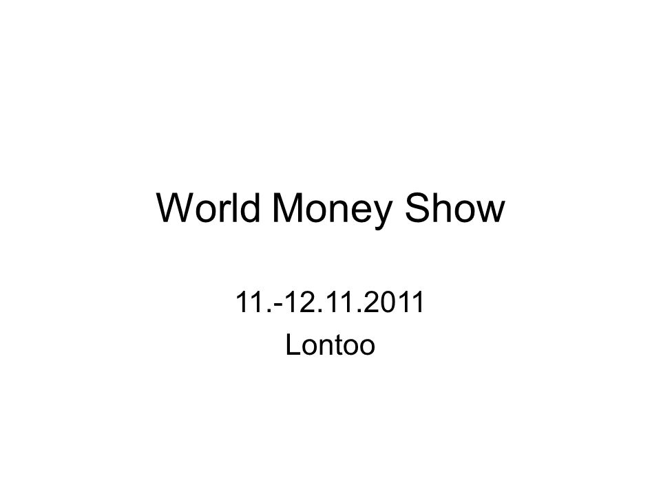 World Money Show Lontoo
