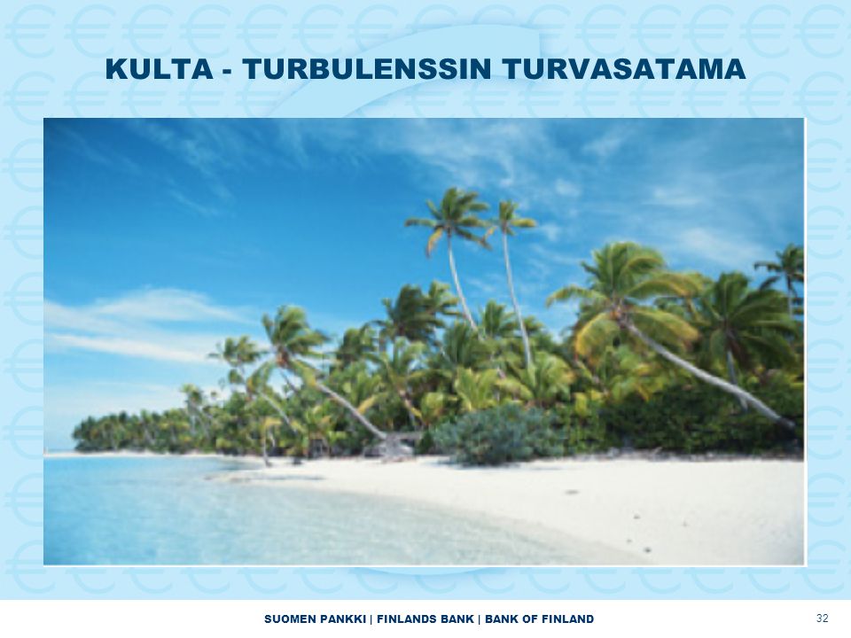 SUOMEN PANKKI | FINLANDS BANK | BANK OF FINLAND 32 KULTA - TURBULENSSIN TURVASATAMA