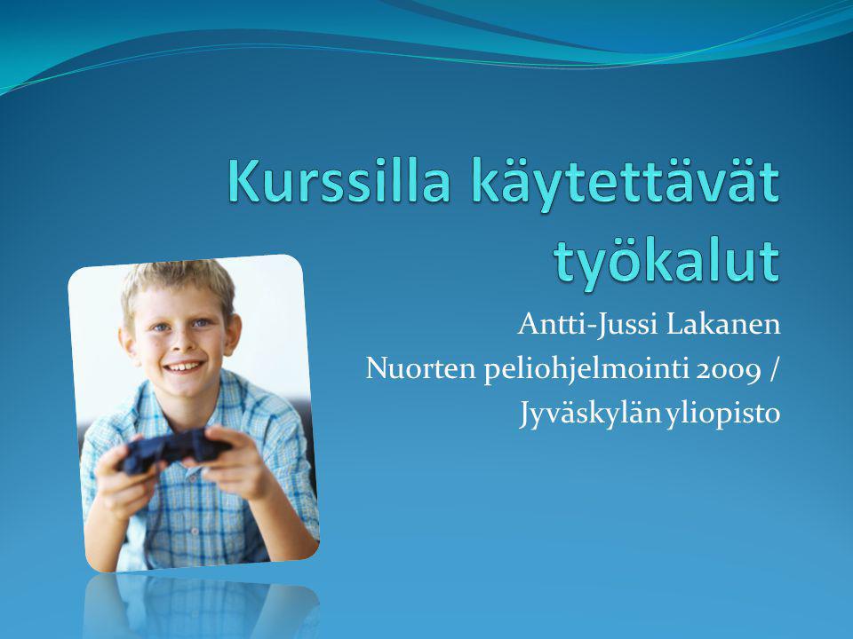 Antti-Jussi Lakanen Nuorten peliohjelmointi 2009 / Jyväskylän yliopisto