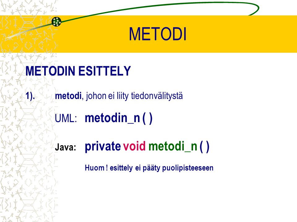 METODI METODIN ESITTELY 1).