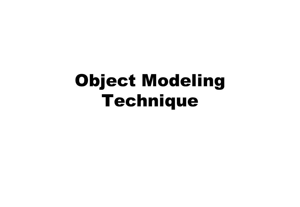 Object Modeling Technique