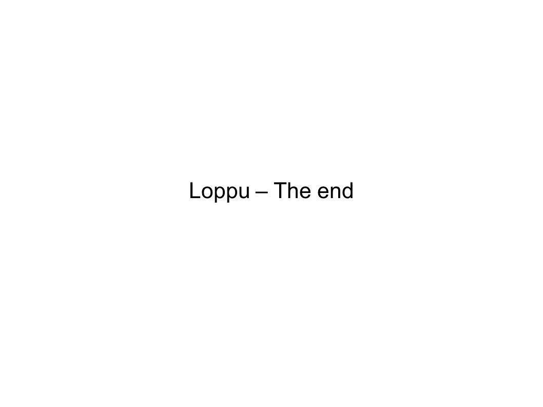 Loppu – The end