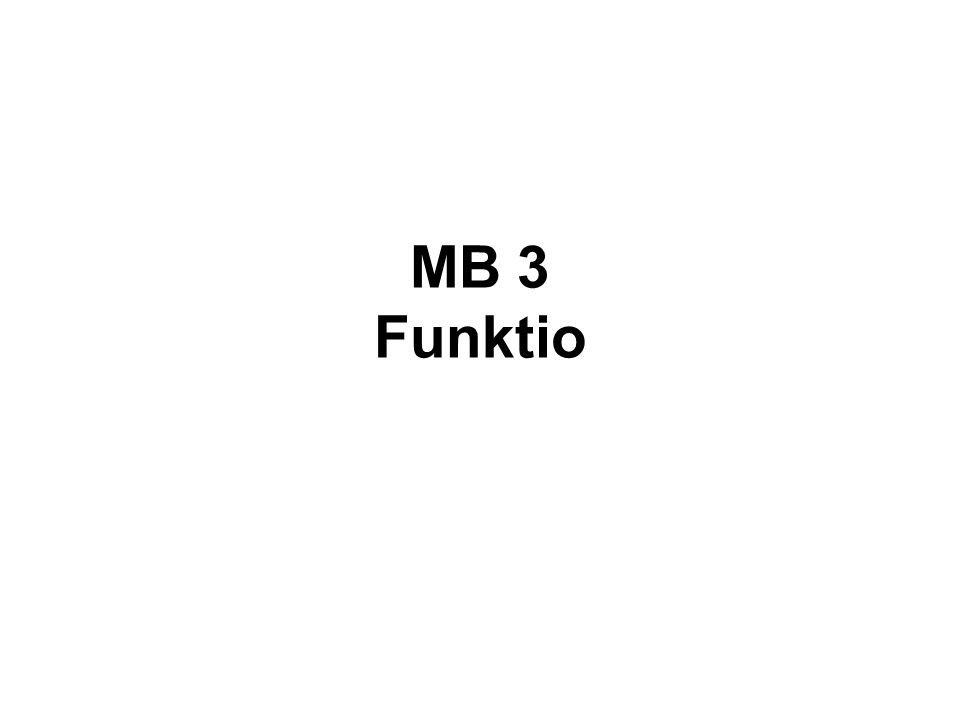 MB 3 Funktio