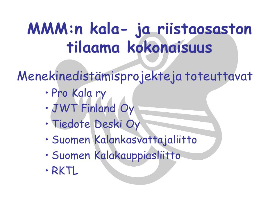Menekinedistäminen Kalaviikko 2006 Katriina Partanen, Pro Kala ry. - ppt  lataa